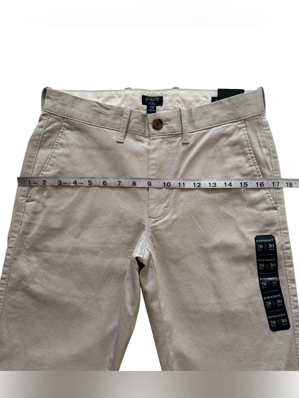 J.Crew Chino Pants Mens 28x30 Gray Flex Straight Fit H3186 NWT